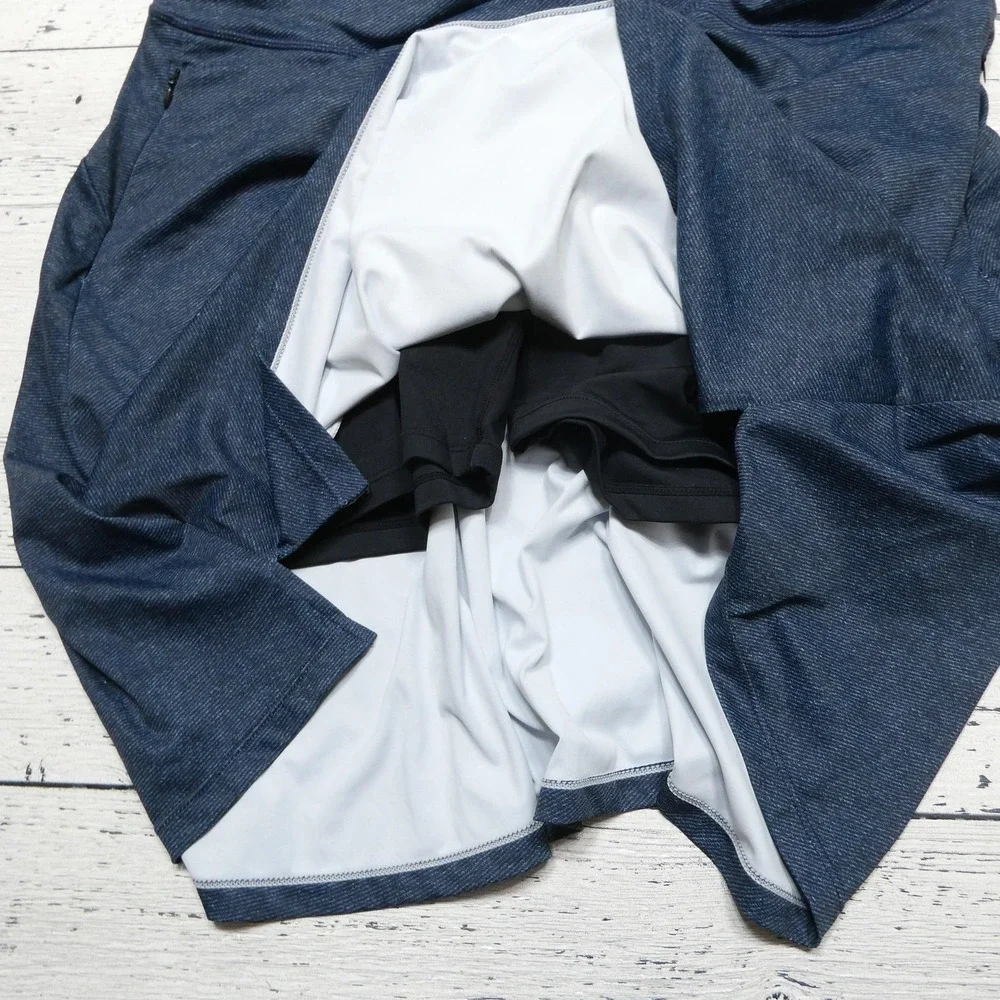 Anivivo‎ Skort Womens 2XL Blue Plus Size Built In Shorts Zip Pockets Athletic